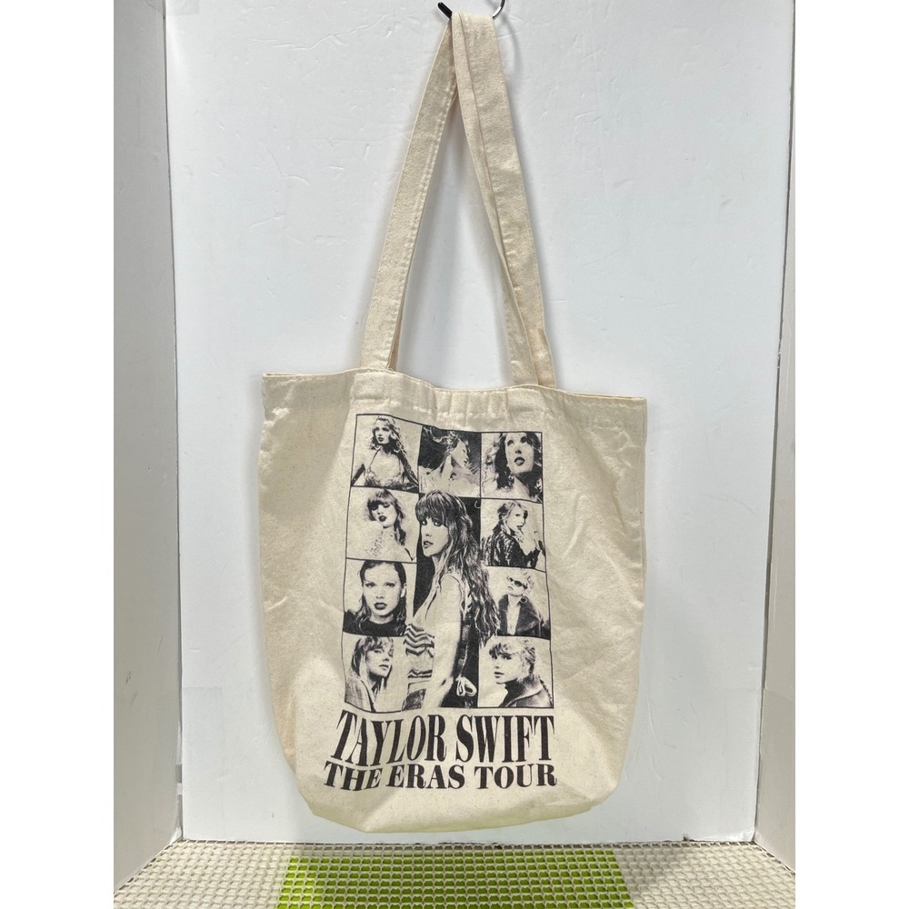Taylor Swift The Eras Tour Canvas Tote Bag Cream Officialβ Merch Concert